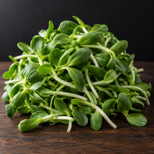 Fresh sunflower microgreens